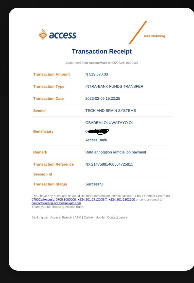 Payment proof