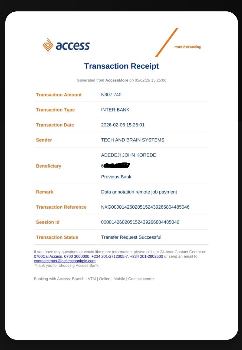Payment proof