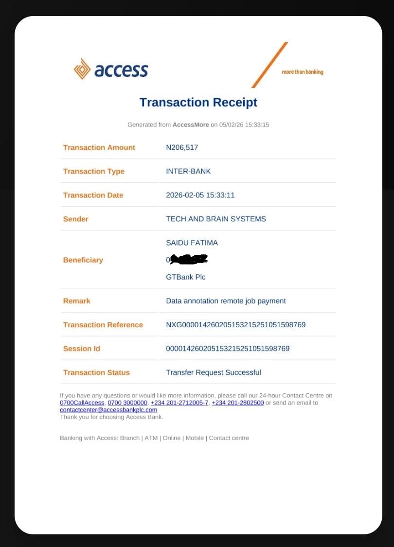 Payment proof