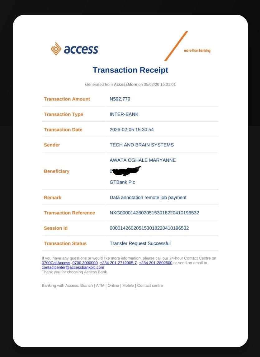 Payment proof