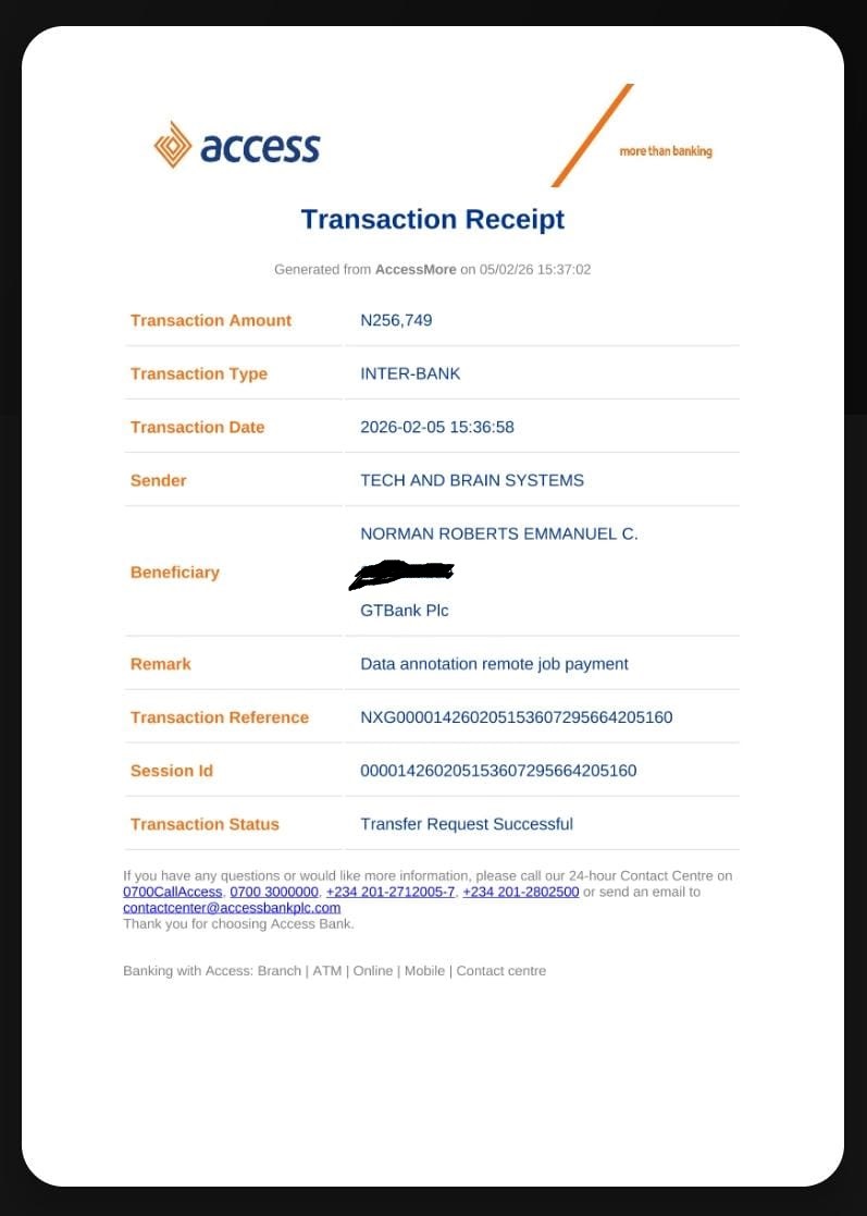 Payment proof