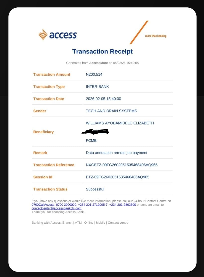 Payment proof