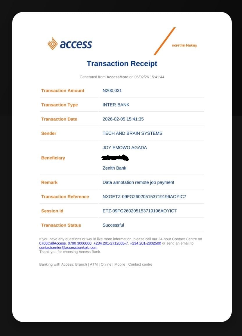 Payment proof