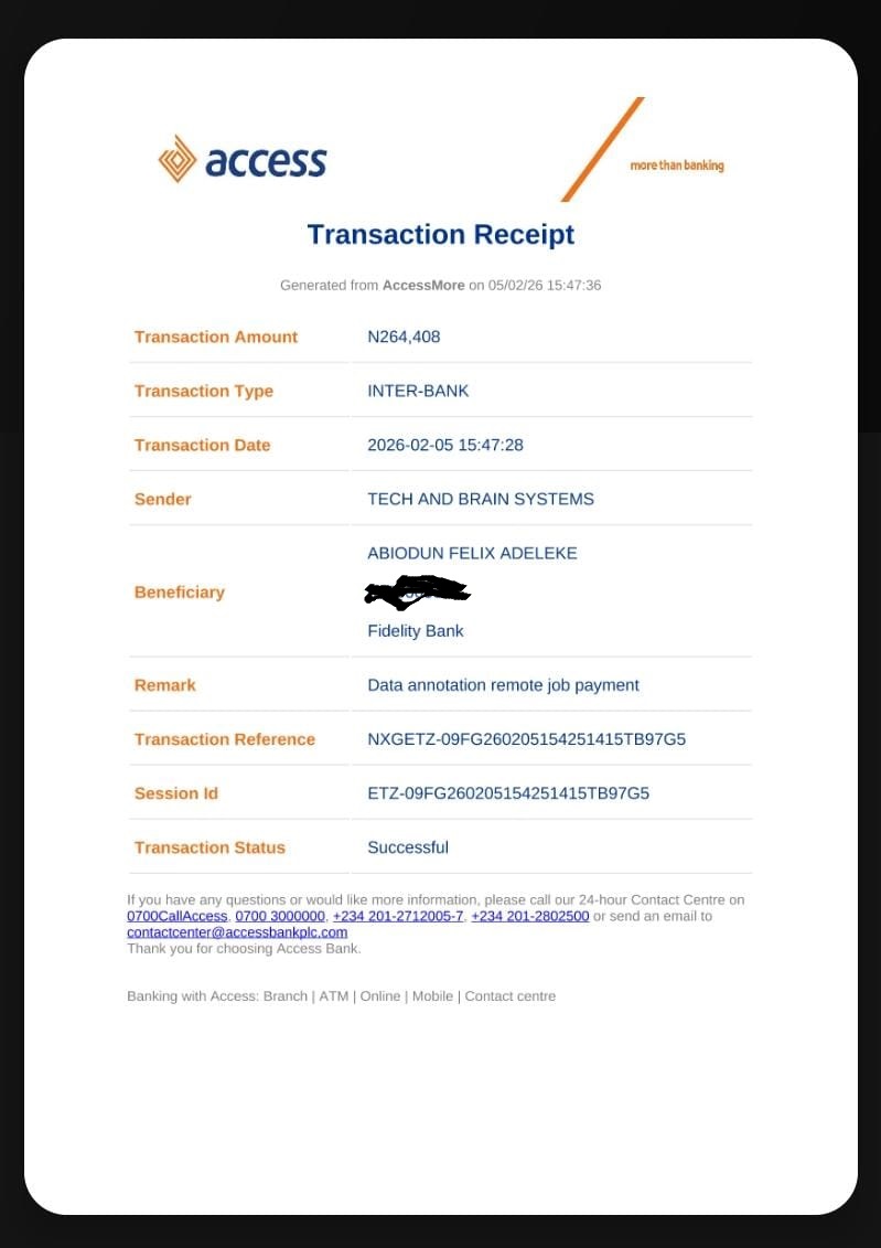 Payment proof