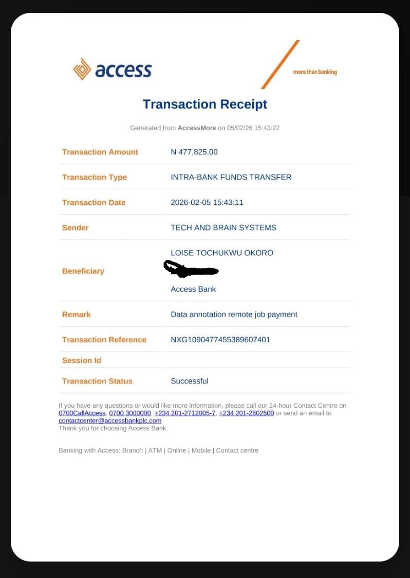 Payment proof